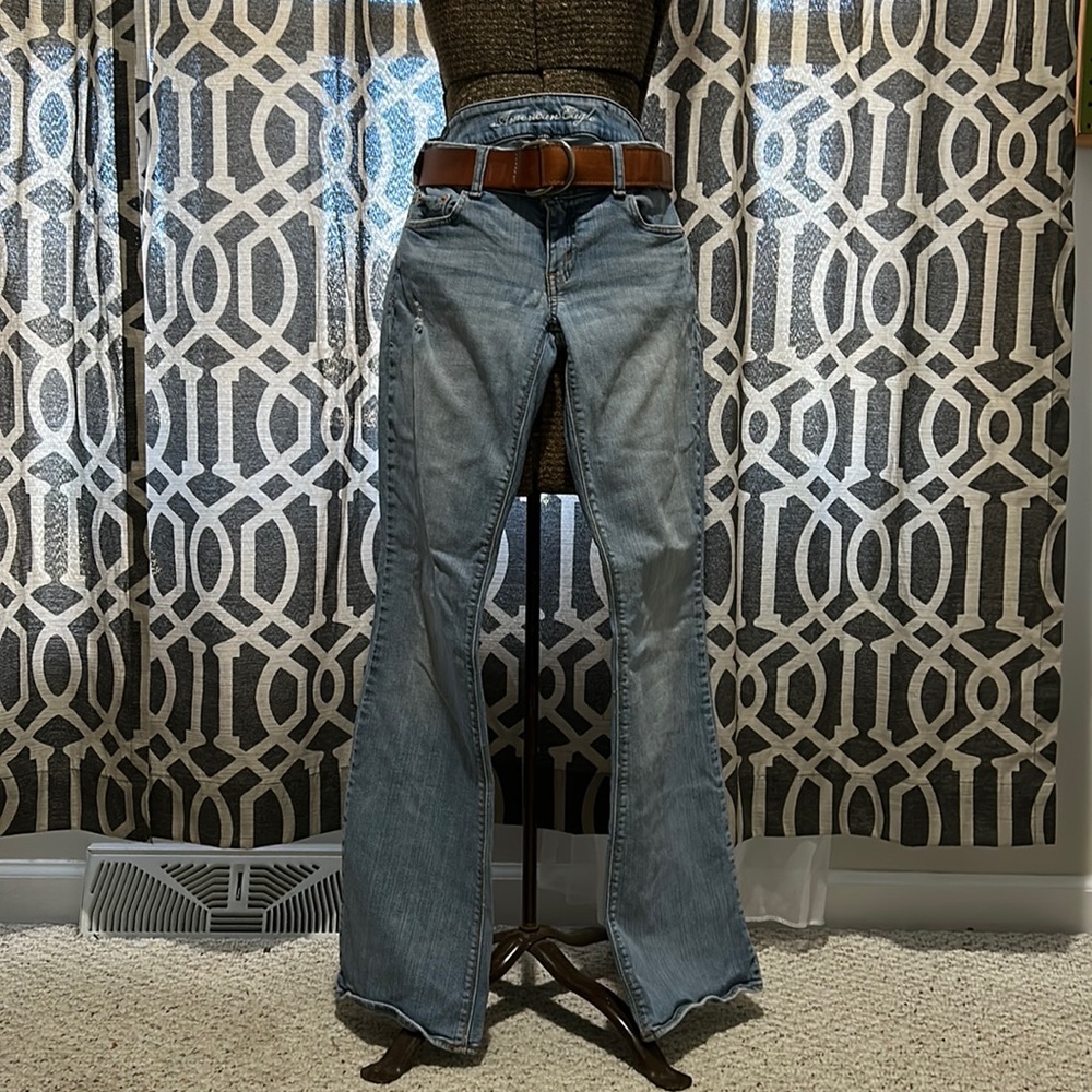 American Eagle wide leg low rise jeans